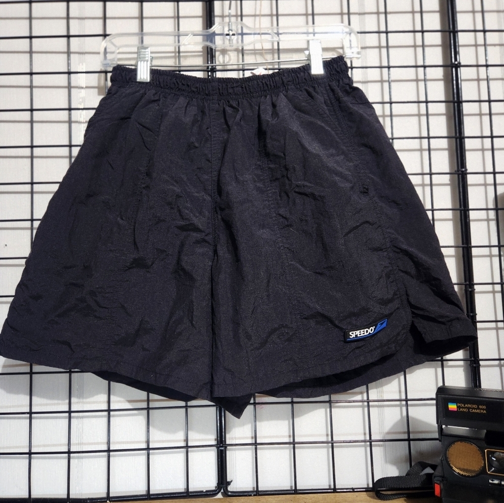 Black speedo Men's Shorts vintage crinkle fabric